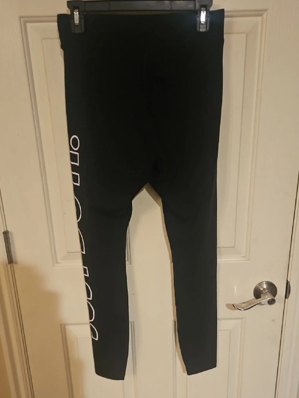 Nike Black Leggings with White Side 'JUST DO IT' Logo